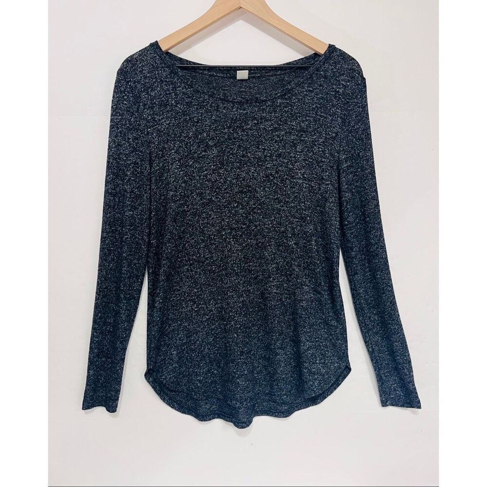 Old Navy Long Sleeve Black Heather Top   Size S
